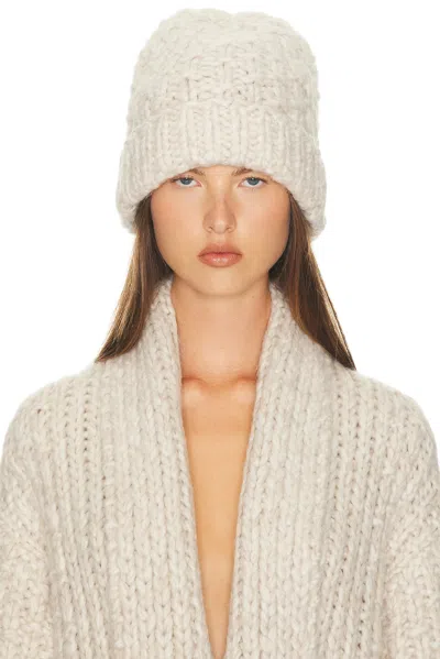 Helsa Joanie Hand Knit Beanie In Brown