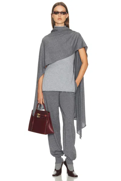 Helsa Kerstin Knit Shawl In Gray