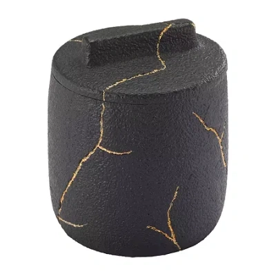 Nicole Miller Sydney Bathroom Canister In Black
