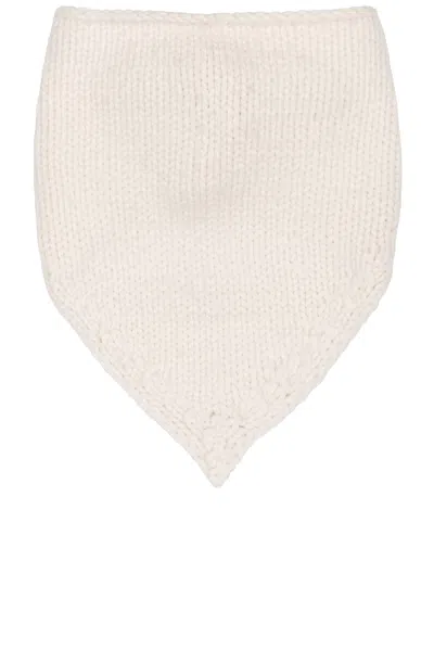 Helsa Kelcey Hand Knit Kerchief Scarf In Brown