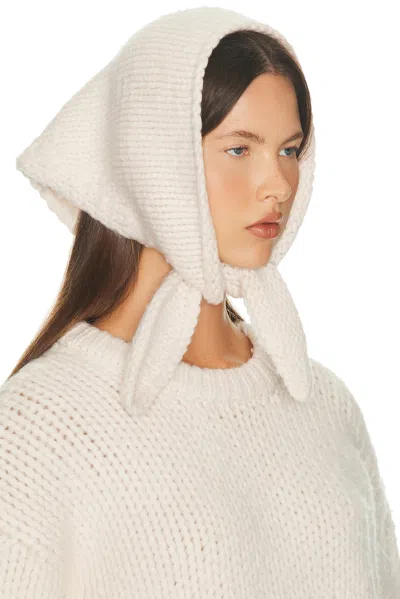 Helsa Kelcey Hand Knit Kerchief Scarf In Brown