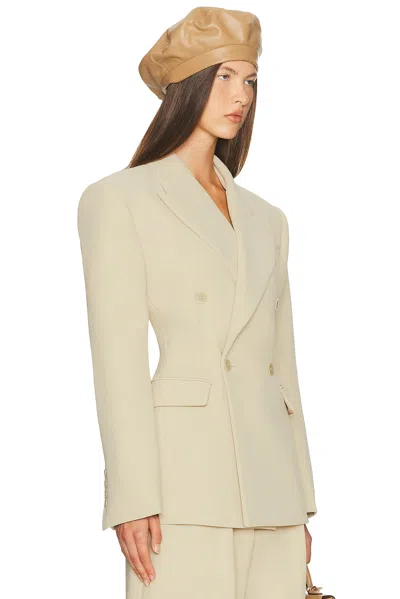 Helsa The Double Breasted S Curve Jacket In Sand