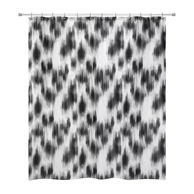 Nicole Miller Sydney Shower Curtain In Black