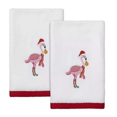 Avanti Flamingo Jingle 2-pc. Fingertip Towel In White