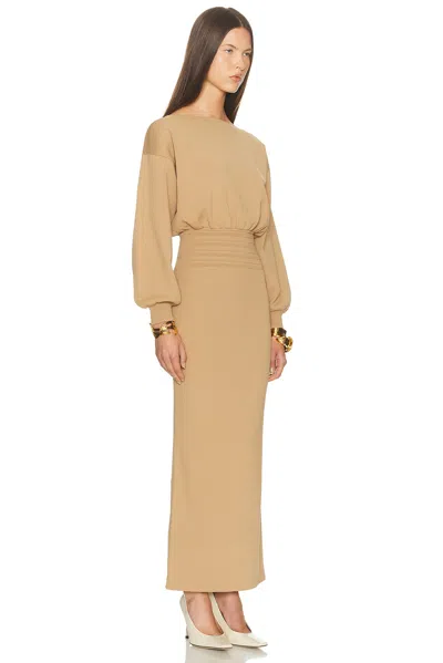 Helsa Hildie Maxi Dress In Brown