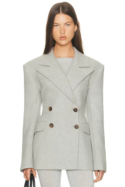 Helsa Italian Wool Blend Blazer In Gray