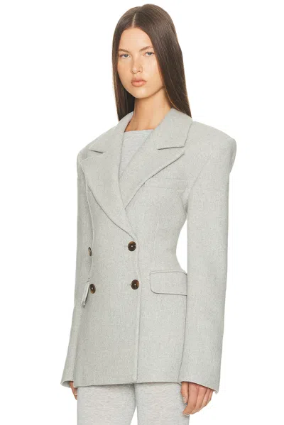 Helsa Italian Wool Blend Blazer In Gray