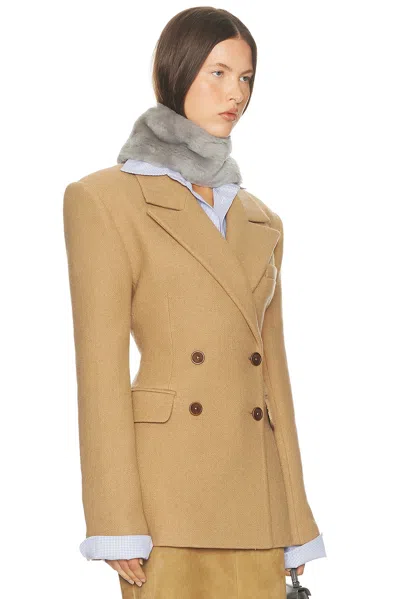 Helsa Italian Wool Blend Blazer In Brown