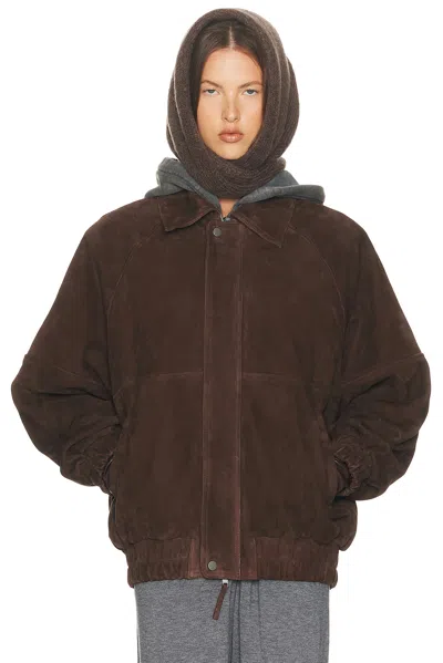 Helsa The Oversized Suede Bomber In Multi