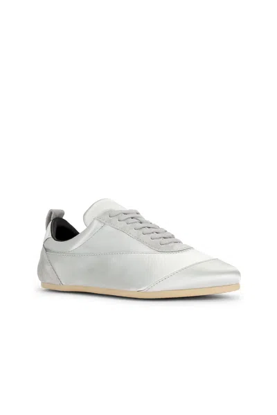 Jil Sander Suede Sneaker In Silver