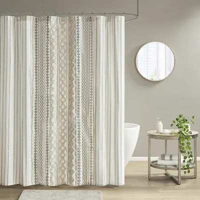 Ink+ivy Imani Shower Curtain In White