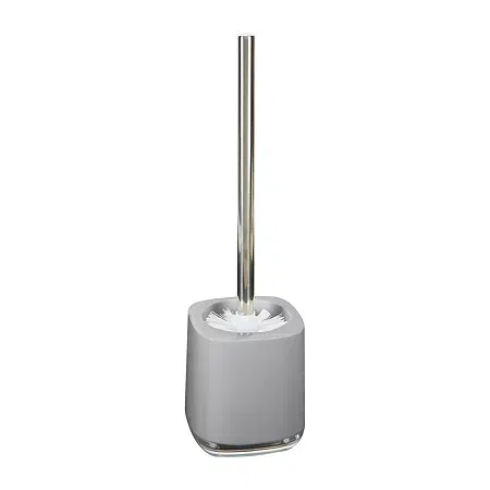 Acrylic Square with Rounded Edges Toilet Brush Holder with Lid - Thumbnail 2