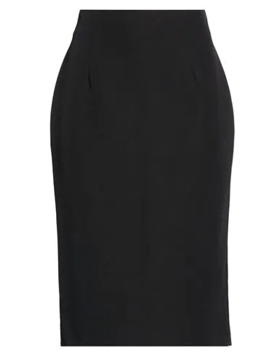 Compagnia Italiana Woman Midi Skirt Black Size 10 Polyester, Elastane In Black