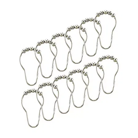 Bath Bliss Double Hook Shower Curtain Rings - Thumbnail 3