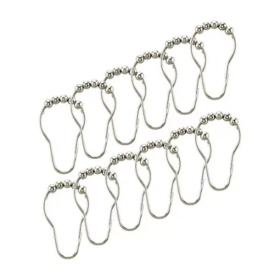 Kennedy International Shower Curtain Hooks In Silver