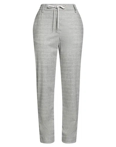 Eleventy Woman Pants Light Grey Size 2 Wool, Cashmere, Elastane, Polyamide, Polyester In Gray