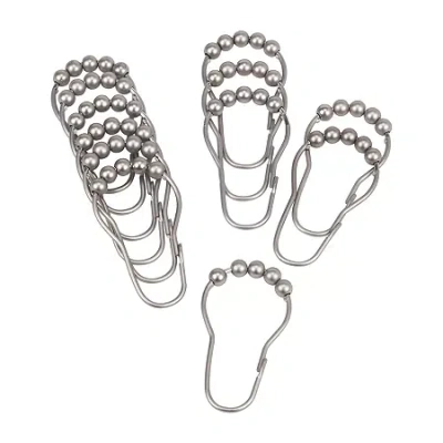 Kennedy International Shower Curtain Hooks In Silver