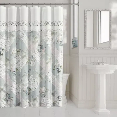 Royal Court Bungalow Shower Curtain In Blue