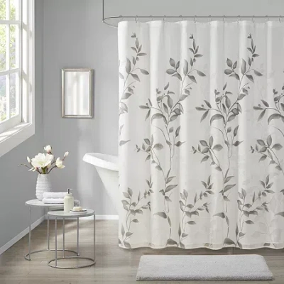 Madison Park Vera Shower Curtain In Gray