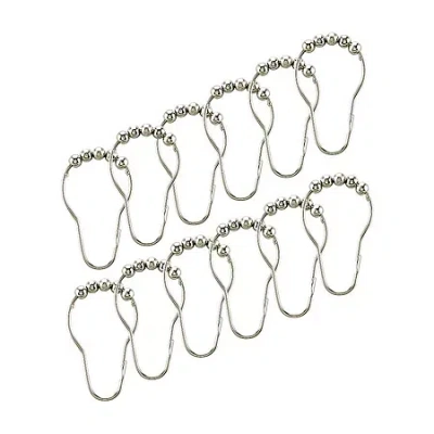 Kennedy International Shower Curtain Hooks In Silver