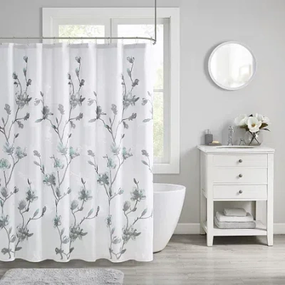 Madison Park Sylvan Shower Curtain In Blue