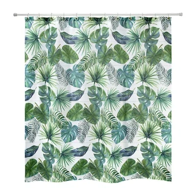 Avanti Viva Palm Shower Curtain In Green