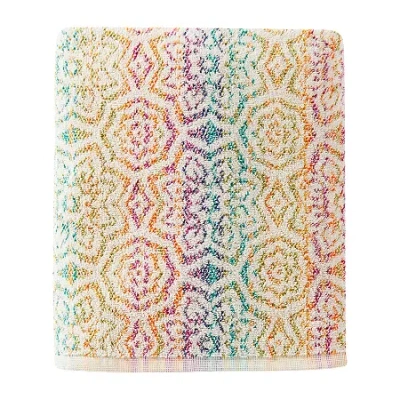 Saturday Knight Rhapsody Striped Bath Towel In Red