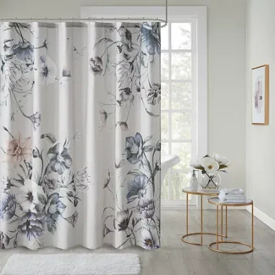 Madison Park Gisele Shower Curtain In Blue