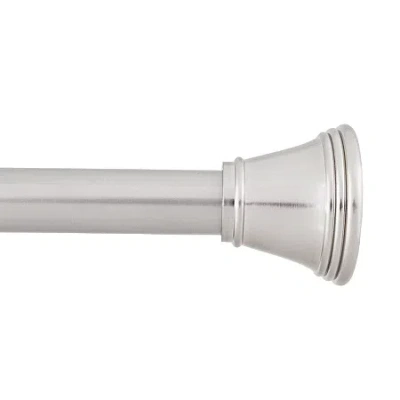 Kenney Twist & Fit No Tools Gloria 42-72 In Adjustable Tension Shower Curtain Rod In Silver