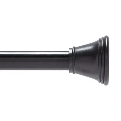 Kenney Twist & Fit No Tools Gloria 42-72 In Adjustable Tension Shower Curtain Rod In Black