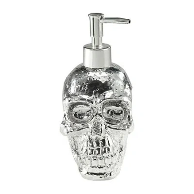 Avanti Elctroplated Skull Wilson Soap Dispenser In Silver