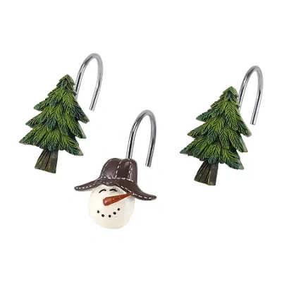 Avanti Snowman Gathering Shower Curtain Hooks In Sand