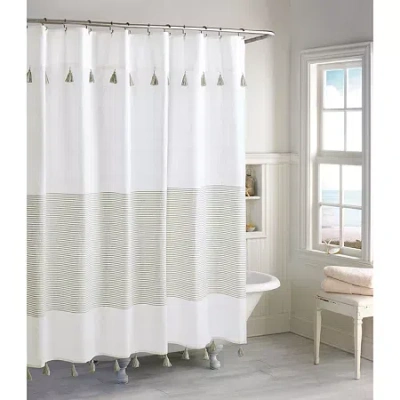 Chf Panama Stripe Shower Curtain In Brown