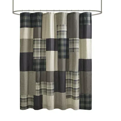 Woolrich Winter Hills Cotton Shower Curtain In Sand