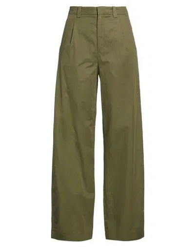 Drykorn Woman Pants Military Green Size 30w-34l Cotton, Viscose In Animal Print