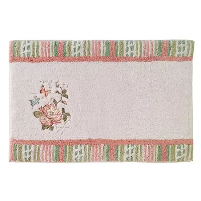 Avanti Butterfly Garden Bath Rug In White