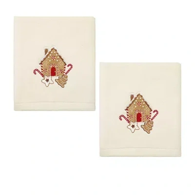 Avanti Gingerbread House 2-pc. Hand Towel In Sand