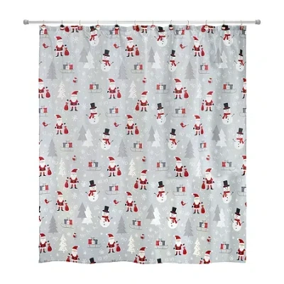 Avanti Ho Ho Ho Shower Curtain In Gray
