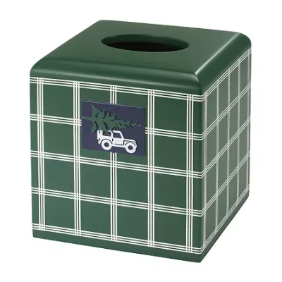 Izod Pine Tissue Box Cover In Green