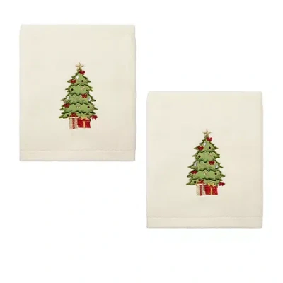 Avanti Trees 2-pc. Hand Towel In Sand