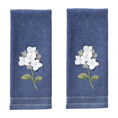 Saturday Knight Farm Hydrangea 2-pc. Hand Towel In Blue