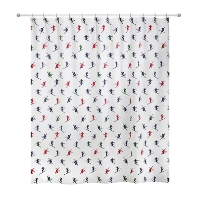 Izod Alpine Shower Curtain In White