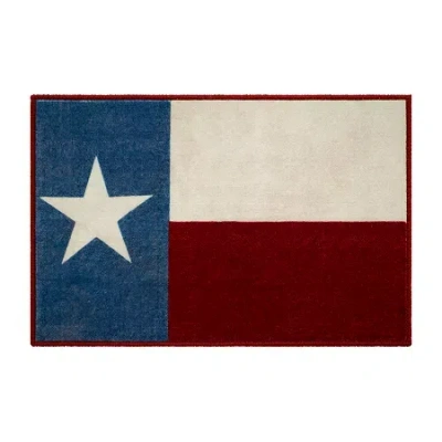 Avanti Texas Flag Bath Rug In Red