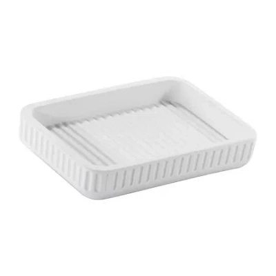 Avanti Vienna Ribbed Soap Dish In White