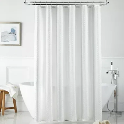 Stratford Park Ezra Shower Curtain In White