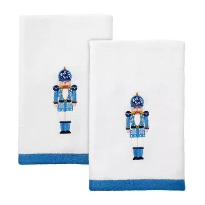 Avanti Nutcracker Trellis 2-pc. Fingertip Towel In White