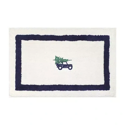 Izod Pine Bath Rug In White