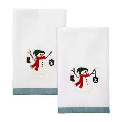 Avanti Snowman Park 2-pc. Fingertip Towel In White