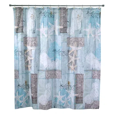 Avanti Beachcomber Shower Curtain In Green