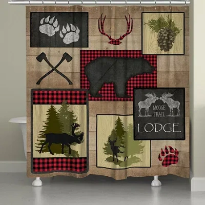 Laural Home Lumberjack Plaid Shower Curtain In Brown